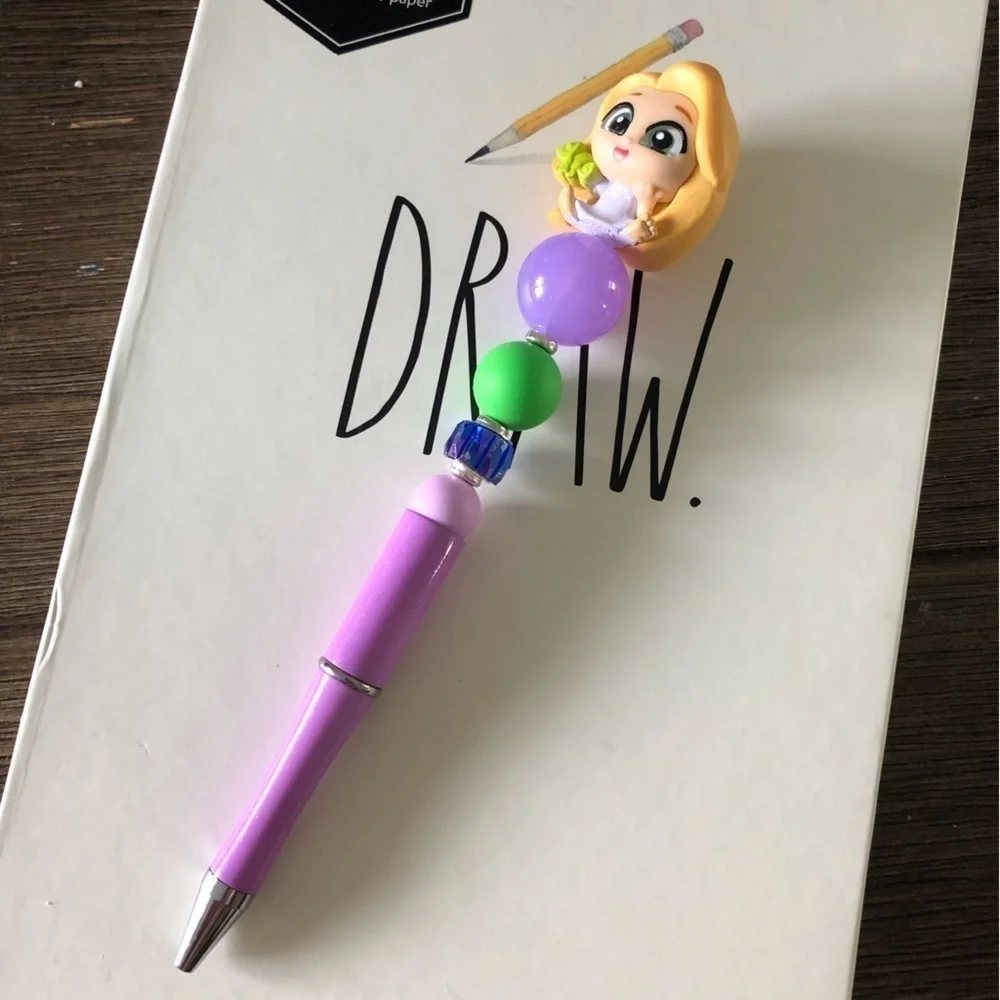 Disney Doorables: Tangled: Repunzel as toddler handmade beaded pen